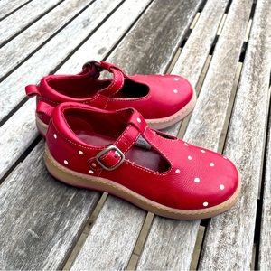 11 GAP Red Polka Dot T-Strap Mary Janes